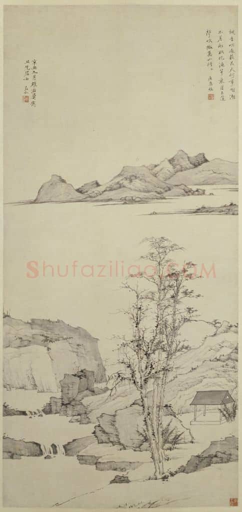 弘仁仿倪山水图轴 | 故宫绘画藏品