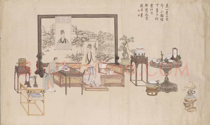 清人乾隆皇帝是一是二图轴 | 故宫绘画藏品