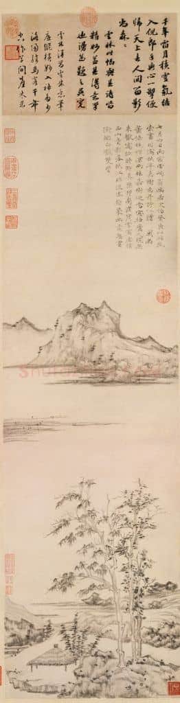 倪瓒秋亭嘉树图轴 | 故宫绘画藏品