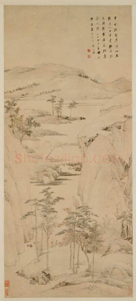 查士标秋林远岫图轴 | 故宫绘画藏品