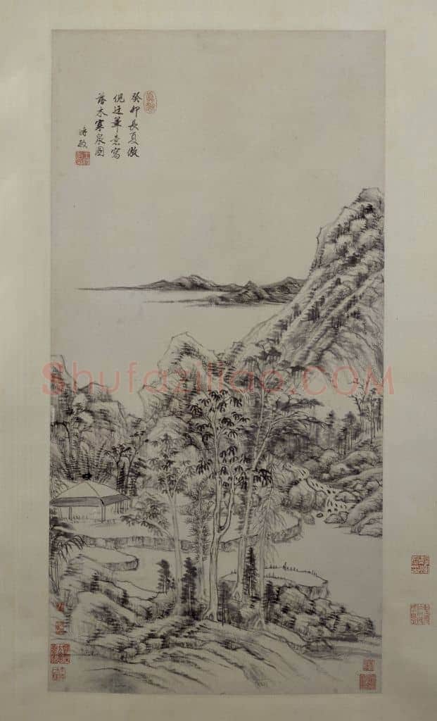 王时敏落木寒泉图轴 | 故宫绘画藏品