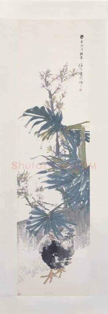 任颐棕榈鸡图轴 | 故宫绘画藏品