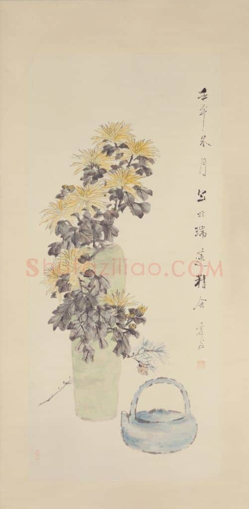 虚谷瓶菊图轴 | 故宫绘画藏品