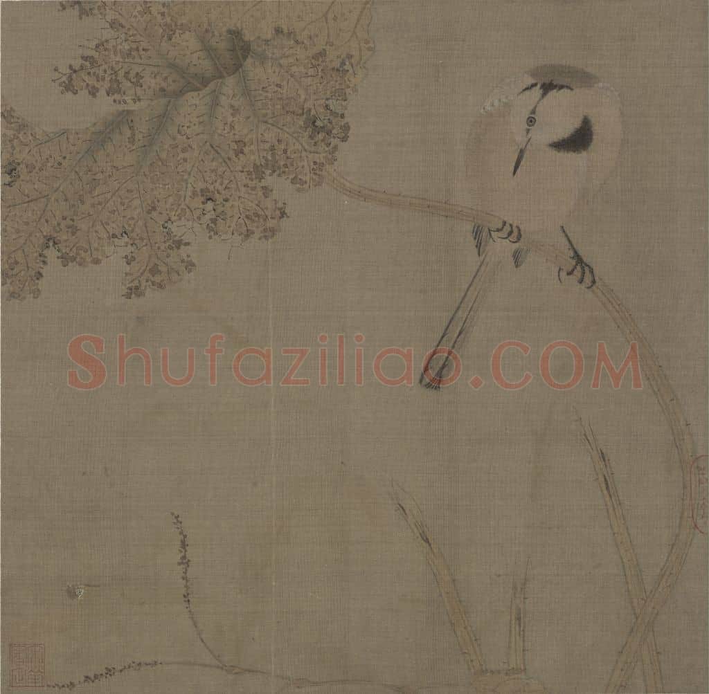 鹡鸰荷叶图页 | 故宫绘画藏品