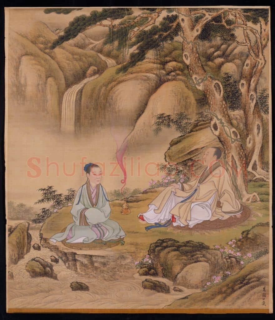 雍正道装双圆一气图像轴 | 故宫绘画藏品
