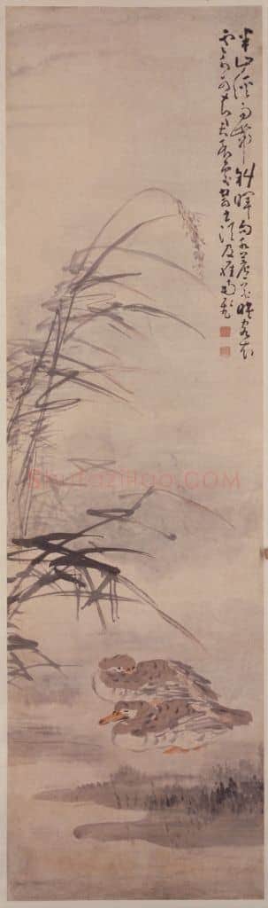 黄慎芦花双雁图轴 | 故宫绘画藏品