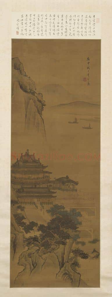 李寅山水楼阁图轴 | 故宫绘画藏品