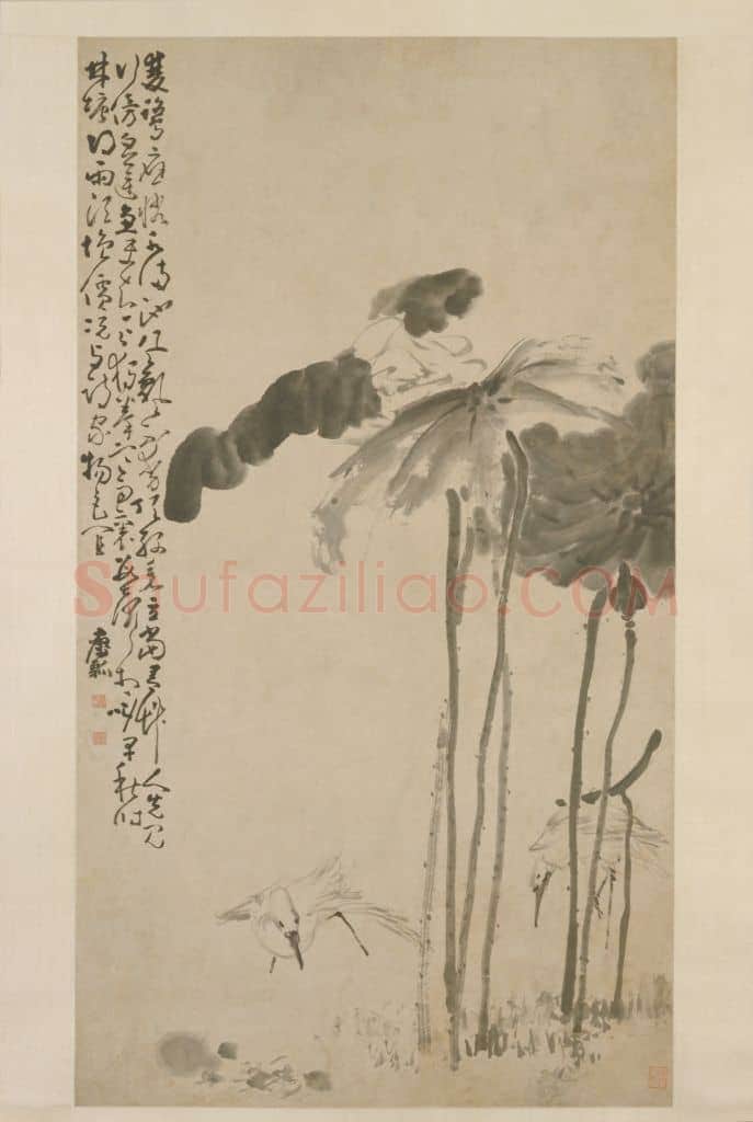 黄慎荷鹭图轴 | 故宫绘画藏品