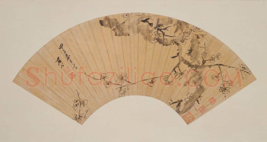 陈继儒墨梅图扇页 | 故宫绘画藏品