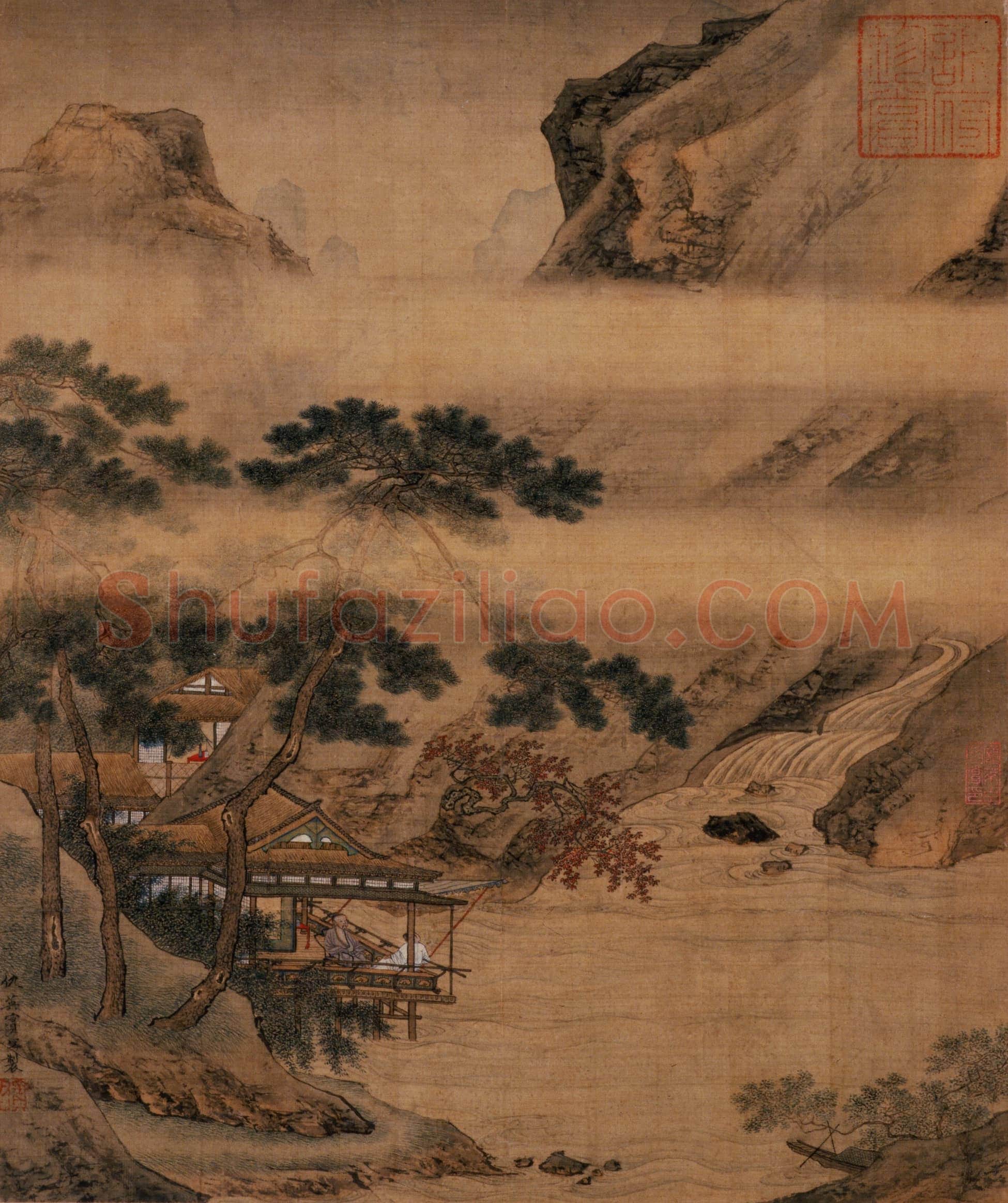 仇英临溪水阁图页 | 故宫绘画藏品