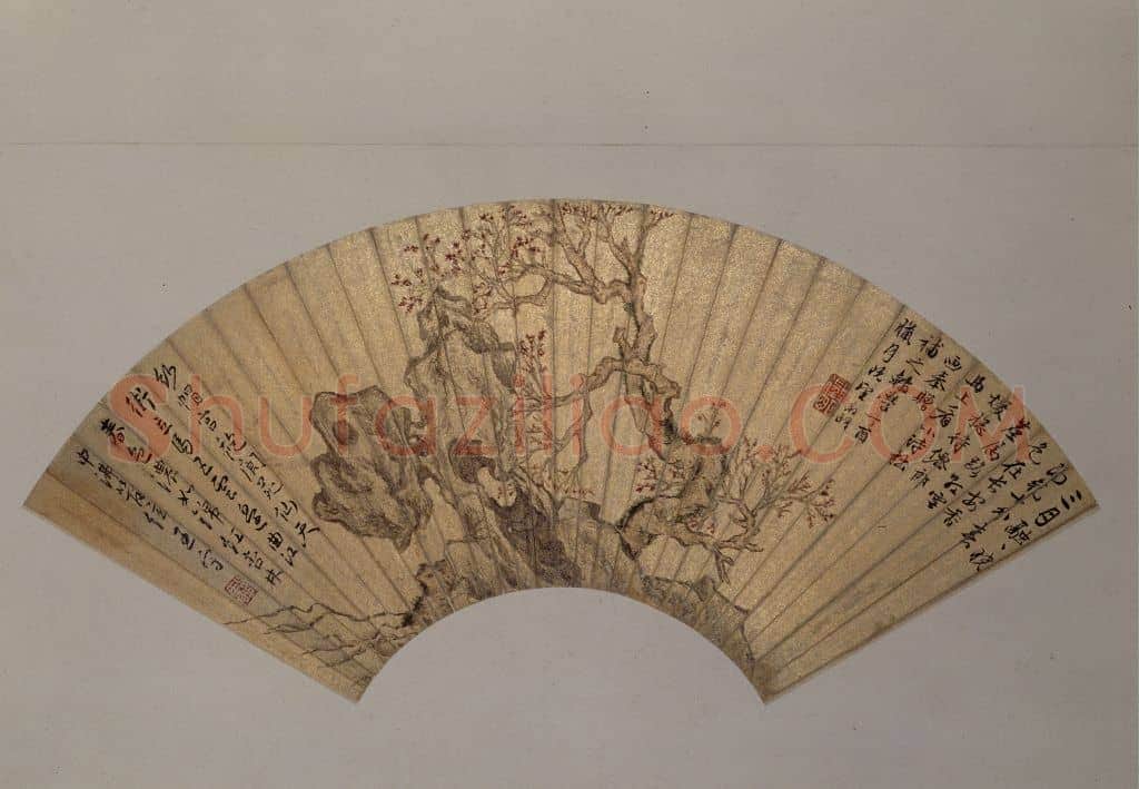 文徵明红杏湖石图扇页 | 故宫绘画藏品