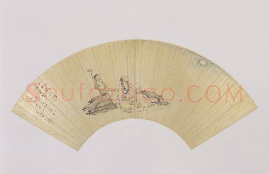樊圻举杯对月图扇页 | 故宫绘画藏品
