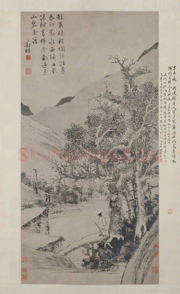 文徵明溪桥策杖图轴 | 故宫绘画藏品
