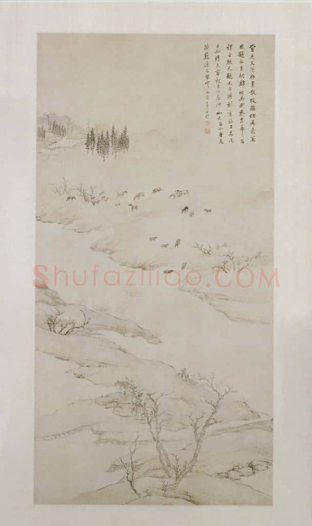 查士标溪山放牧图轴 | 故宫绘画藏品
