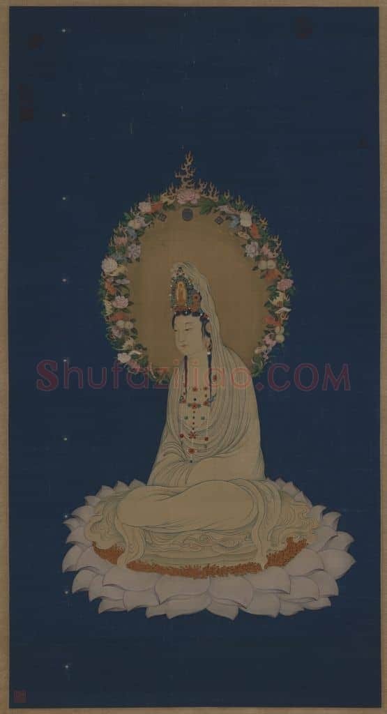 丁观鹏莲座大士像轴 | 故宫绘画藏品