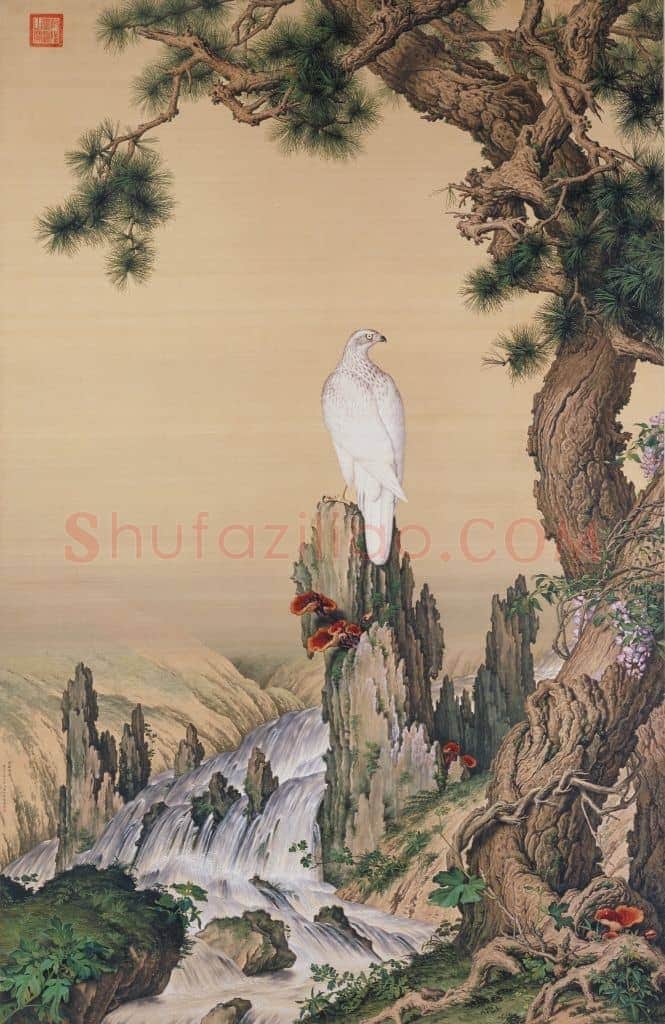 郎世宁嵩献英芝图轴 | 故宫绘画藏品