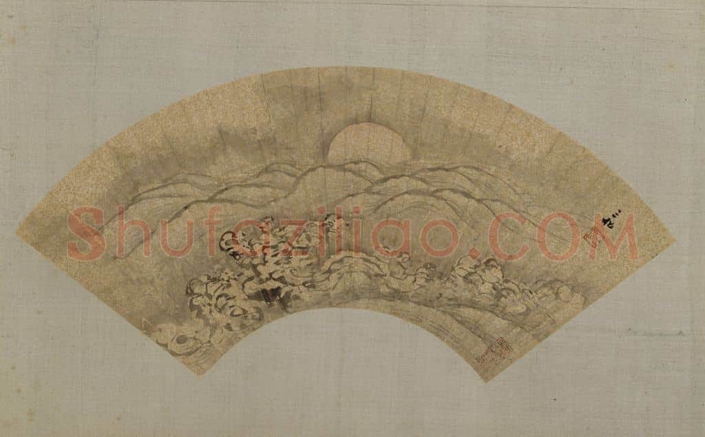 蒋嵩《旭日东升图》扇页 | 故宫绘画藏品