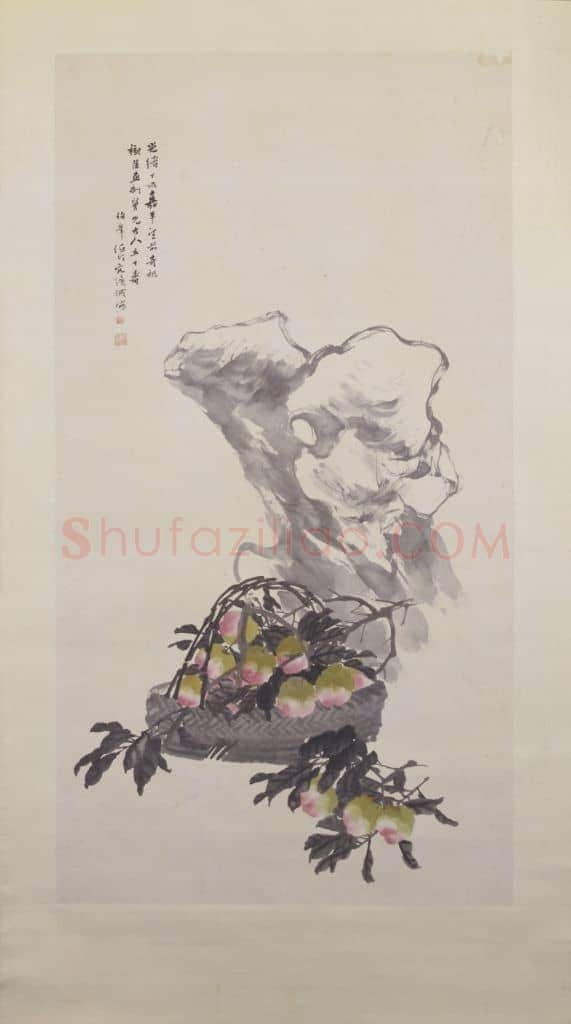 任颐桃石图轴 | 故宫绘画藏品