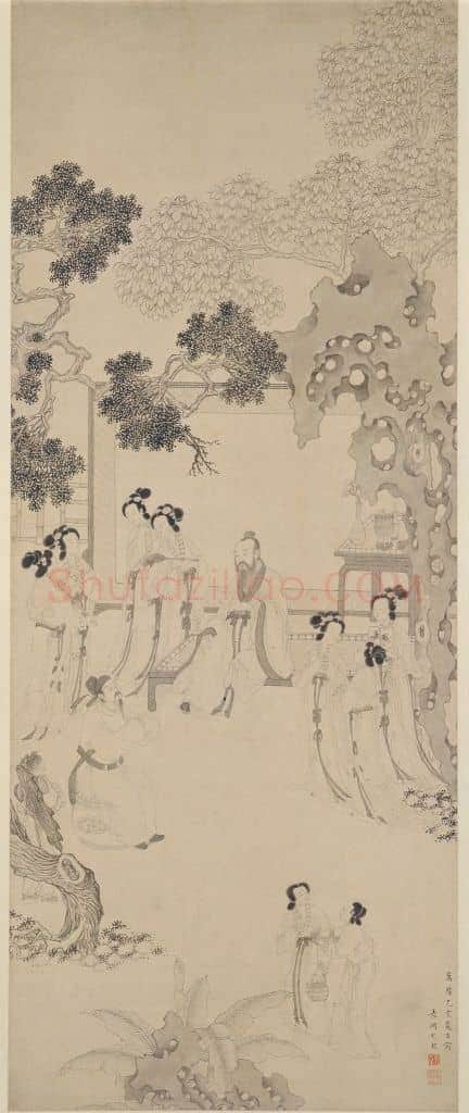 尤求红拂图轴 | 故宫绘画藏品