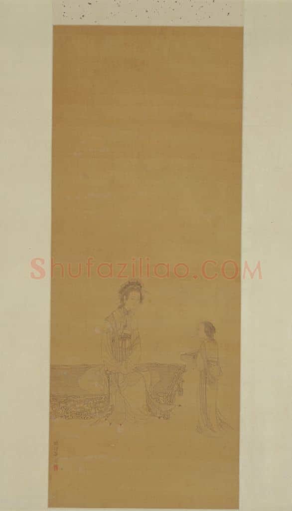 华喦白描仕女画轴 | 故宫绘画藏品