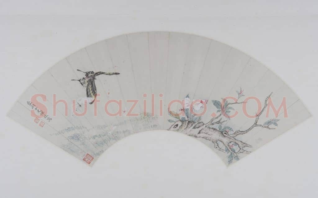 恽珠海棠蛱蝶图扇页 | 故宫绘画藏品