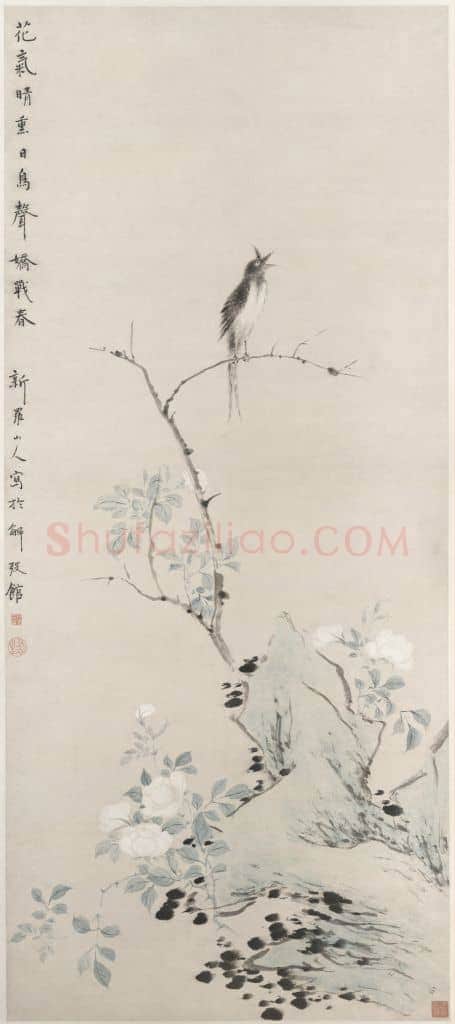 华嵒蔷薇山鸟轴 | 故宫绘画藏品