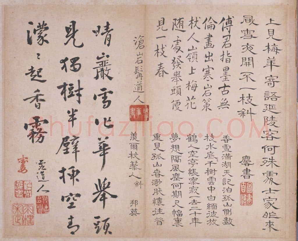 傅雯见梅图题咏册 | 故宫绘画藏品