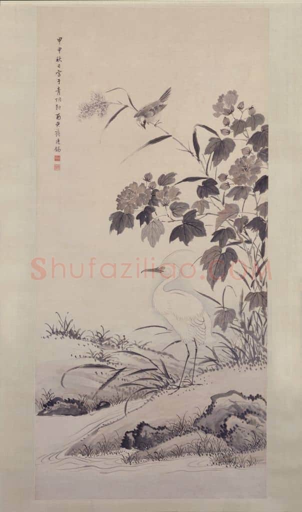 蒋廷锡芙蓉鹭鸶图轴 | 故宫绘画藏品