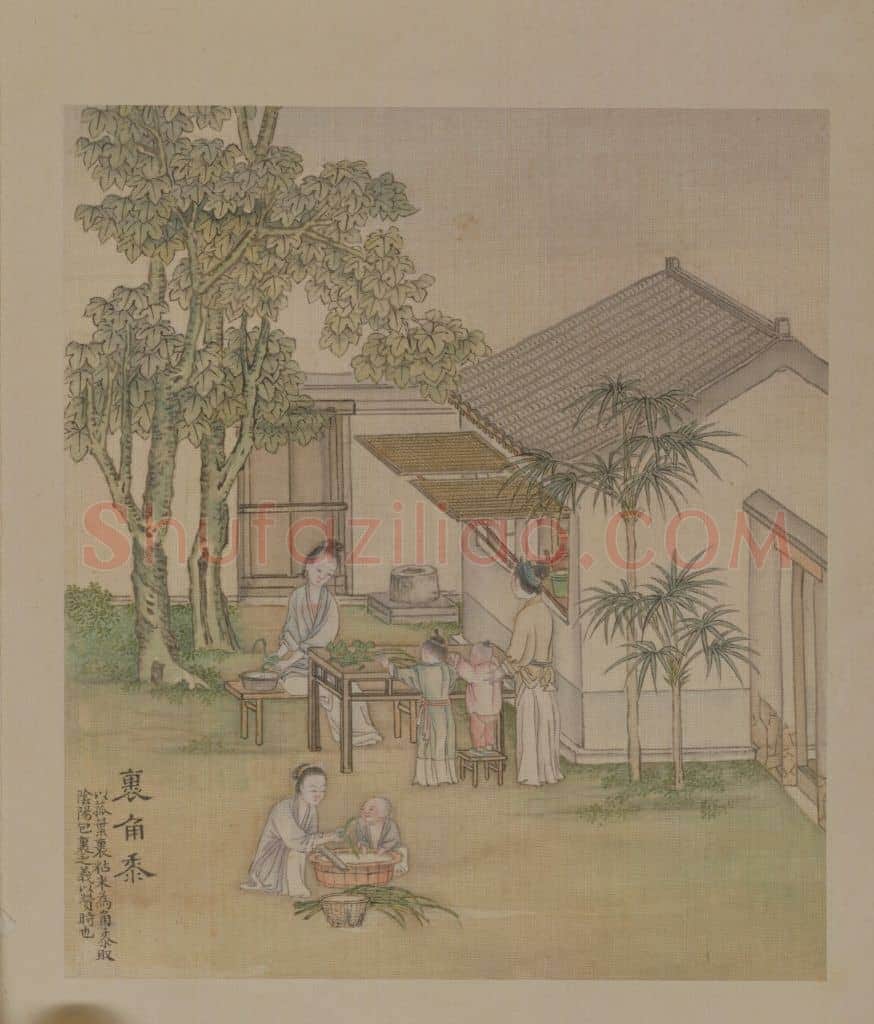 徐扬端阳故事册之裹角黍 | 故宫绘画藏品