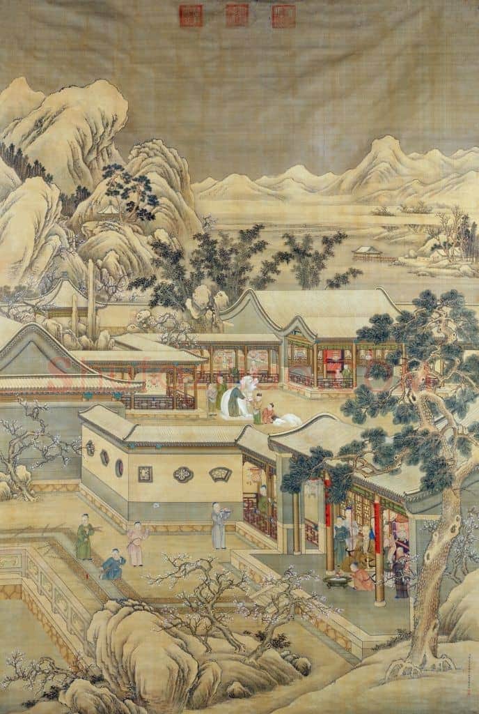 郎世宁等乾隆帝岁朝行乐图轴 | 故宫绘画藏品
