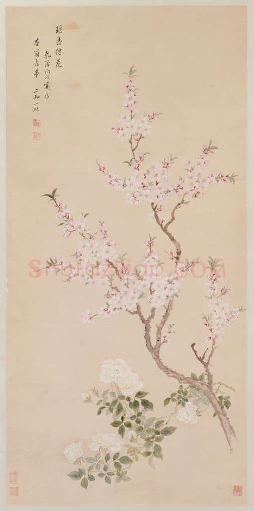 邹一桂桃花图轴 | 故宫绘画藏品