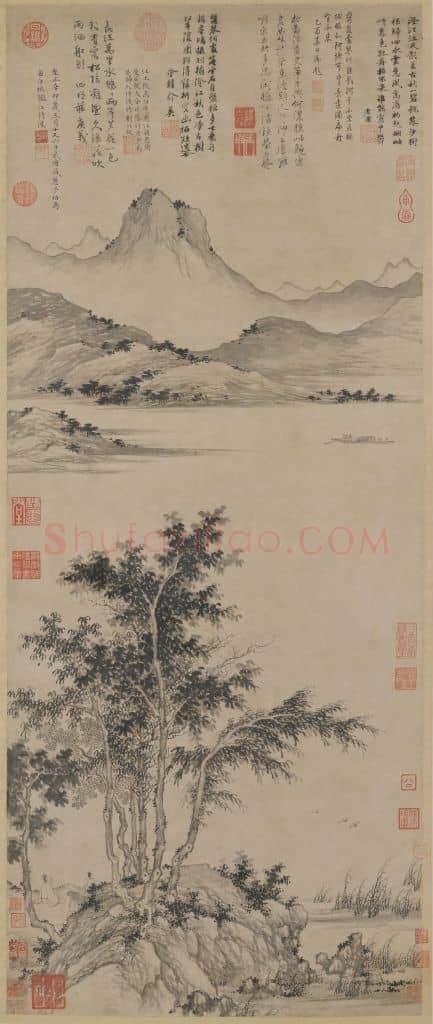 盛懋秋江待渡图轴 | 故宫绘画藏品