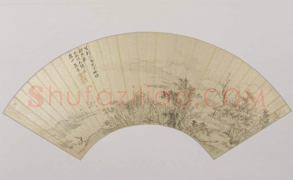 吴历林塘诗思图扇页 | 故宫绘画藏品