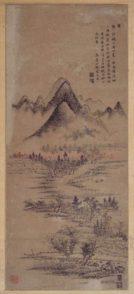 王荦临赵孟頫水村图轴 | 故宫绘画藏品