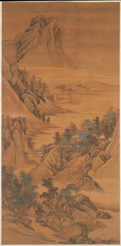 陈卓山水楼阁图轴 | 故宫绘画藏品