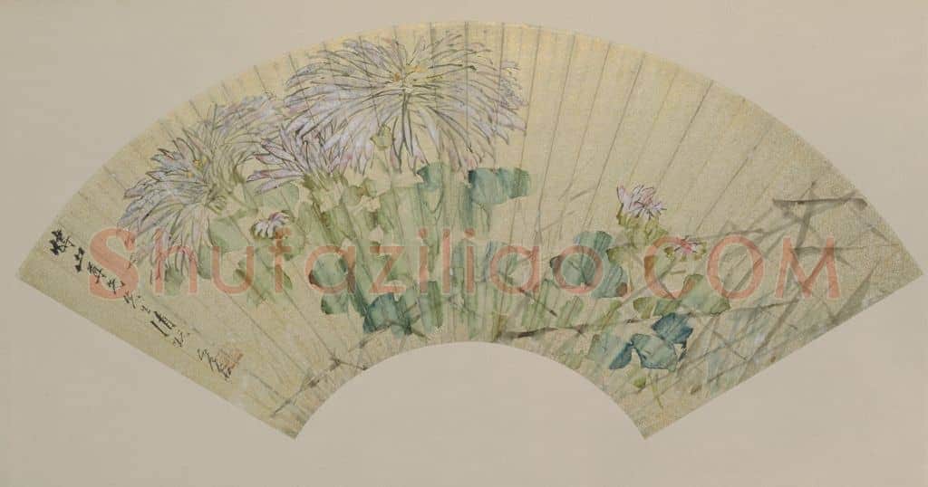 虚谷菊花图扇页 | 故宫绘画藏品
