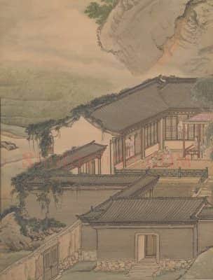 袁江竹苞松茂图屏 | 故宫绘画藏品