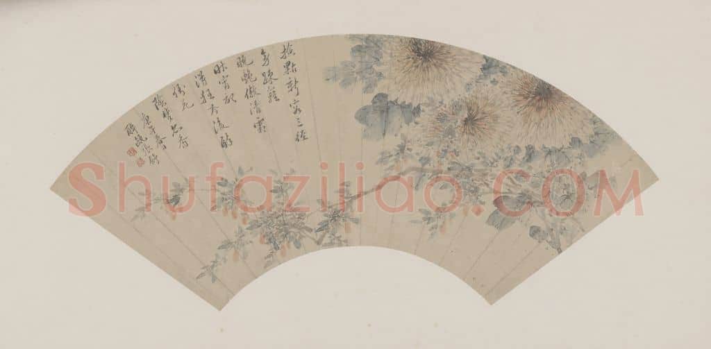 张舒秋花图扇页 | 故宫绘画藏品