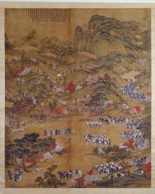 郎世宁、方琮丛薄行诗意图轴 | 故宫绘画藏品