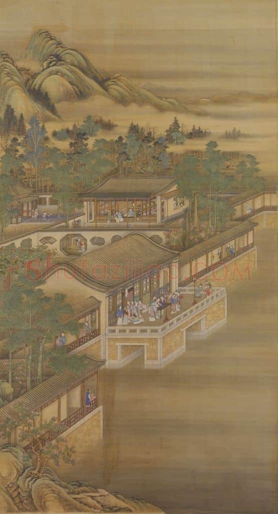 雍正十二月行乐图轴 | 故宫绘画藏品