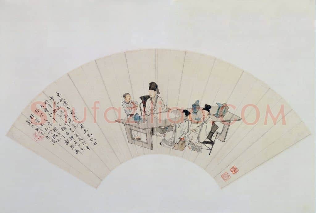 萧晨东坡博古图扇页 | 故宫绘画藏品