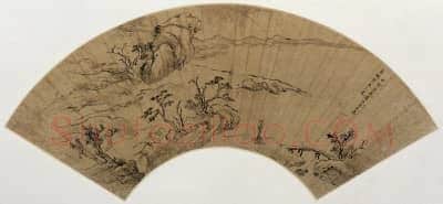 薛素素溪桥独行图扇页 | 故宫绘画藏品