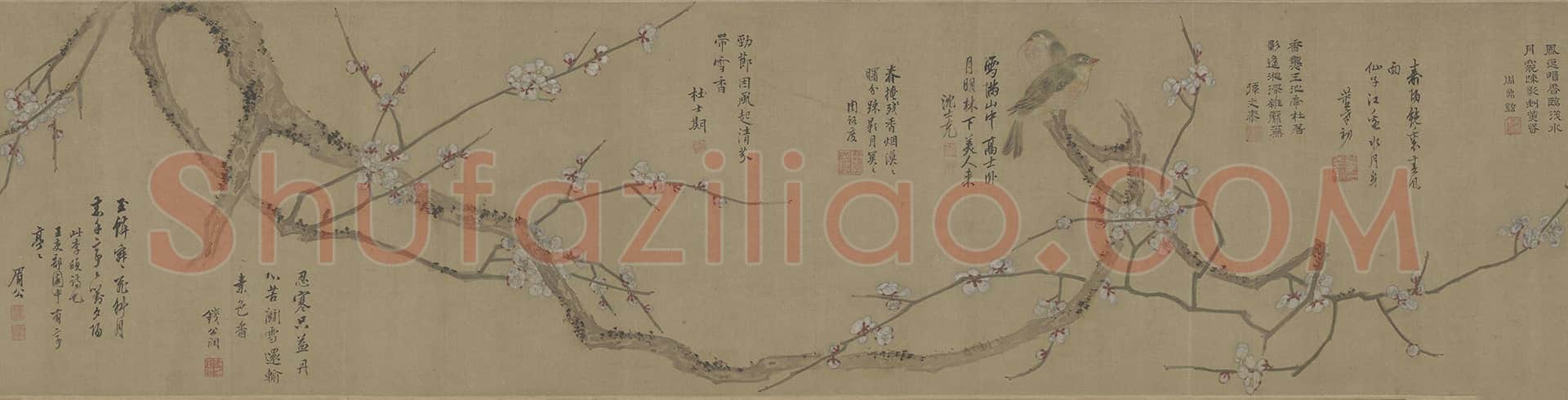 陈继儒梅花双禽卷 | 故宫绘画藏品