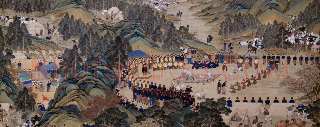 郎世宁等 塞宴四事图横幅 | 故宫绘画藏品