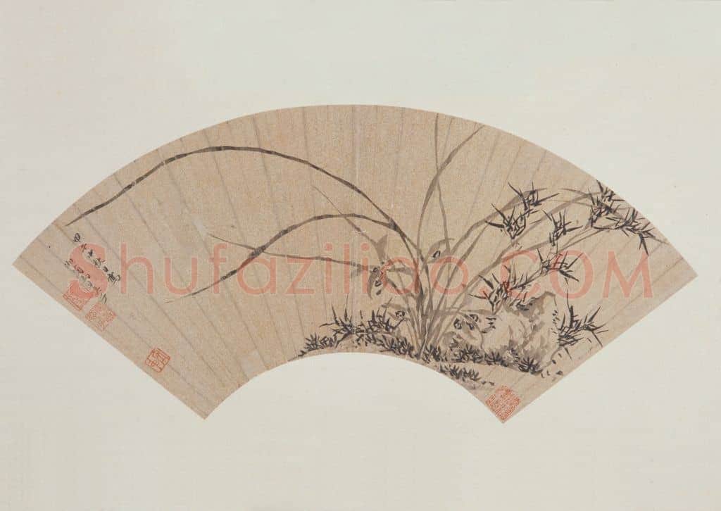 马守真兰竹石图扇页 | 故宫绘画藏品