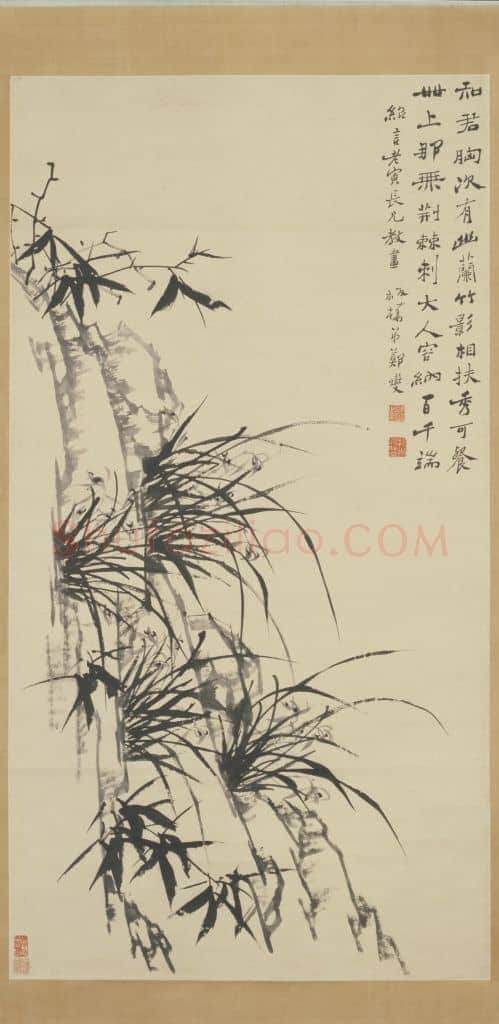 郑燮竹兰石图轴 | 故宫绘画藏品