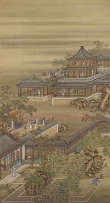 雍正十二月行乐图轴 | 故宫绘画藏品