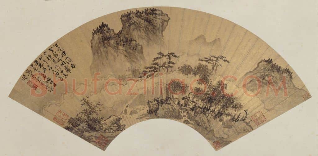谢时臣暮云诗意图扇页 | 故宫绘画藏品