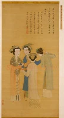 唐寅王蜀宫妓图轴 | 故宫绘画藏品
