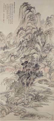 恽寿平高岩乔木图轴 | 故宫绘画藏品
